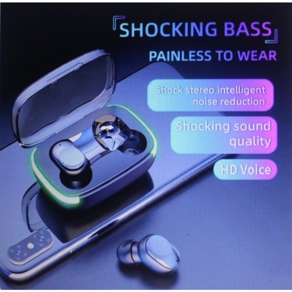 Y60 Fone Bluetooth Earphones 5.1 TWS Wireless Headphones with LED Display Stereo - Picture 1 of 6